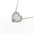 Autre Marque Platin-Diamant-Herzkette Silber - Ansicht 3