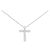 Autre Marque Pt900/Pt850 Kreuz-Diamant-Halskette Silber