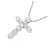 Autre Marque Pt900/Pt850 Kreuz-Diamant-Halskette Silber - Ansicht 3