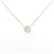 Autre Marque Au750 Blumen-Diamant-Halskette Pink