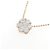 Autre Marque Au750 Blumen-Diamant-Halskette Pink - Ansicht 3