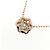 Autre Marque Au750 Blumen-Diamant-Halskette Pink - Ansicht 4