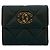 Cartera Chanel 19 de piel de cordero trifold Negro