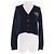 Miu Miu Cardigã de malha 100% Cashmere com patch de logo MIUMIU Azul Azul marinho