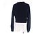 Miu Miu Cardigã de malha 100% Cashmere com patch de logo MIUMIU Azul Azul marinho - vista 3