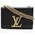 Louis Vuitton Pochette Louise MM Bolsa de ombro em couro Preto