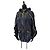 Yves Saint Laurent Giacca in nylon a righe Saint Laurent Paris Nero