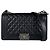 Borsa a tracolla Chanel Boy in pelle di vitello martellata nera Nero
