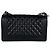 Borsa a tracolla Chanel Boy in pelle di vitello martellata nera Nero - vista 3