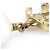 Boucles d'oreilles pendantes Chanel dorées et blanches - vue 11
