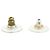 Boucles d'oreilles pendantes Chanel dorées et blanches - vue 13