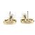 Boucles d'oreilles pendantes Chanel dorées et blanches - vue 7