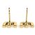 Pendientes de botón Miu Miu dorado y blanco - vista 5