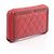 Portafoglio lungo rotondo Chanel Boy con hardware argento antico Rosso - vista 2