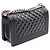 Borsa a tracolla Chanel Boy in pelle di vitello grana nera Nero - vista 2