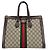 Gucci Ophidia Top Handle GG Coated Canvas Medium Braun