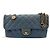Chanel CC Crown Flap Quilted Leather Small Azul