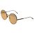 Gafas de sol redondas Bottega Veneta BV0208S Plata Beige
