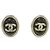 Chanel ABG125 Ohrstecker Schwarz Golden