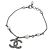 Chanel Armband mit silbernen Anhängern Weiß