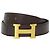 Hermès Cintura in pelle reversibile da uomo Hermes HERMES Nero Marrone scuro