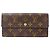 Cartera Larga Monogram Louis Vuitton Castaño Monograma