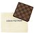 Portafoglio bi-fold da uomo Louis Vuitton Damier Marrone Damier ebene - vista 6