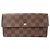 Sarah Cartera larga Louis Vuitton marrón Castaño