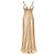 Autre Marque Frédéric Alzra Champagne Satin Crystal Evening Gown Beige - view 6