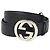 Cintura in pelle da uomo Gucci Nero