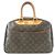 Louis Vuitton Monogram Bowling Vanity Handtasche Braun