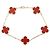 Van Cleef & Arpels Vintage Alhambra Karneol 5P Armband Rot Golden