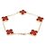 Van Cleef & Arpels Vintage Alhambra Karneol 5P Armband Rot Golden - Ansicht 2