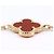 Van Cleef & Arpels Vintage Alhambra Karneol 5P Armband Rot Golden - Ansicht 4
