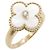 Van Cleef & Arpels Vintage Alhambra Ring aus Perlmutt Weiß Golden