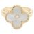 Van Cleef & Arpels Vintage Alhambra Ring aus Perlmutt Weiß Golden - Ansicht 2