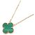 Van Cleef & Arpels Vintage Alhambra Malachit Halskette Golden Grün