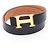 Hermès Hermes Constance H-Belt Gürtel Braun Schwarz Golden
