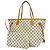 Borsa Tote Louis Vuitton Damier Azur Neverfull MM Bianco