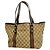 Gucci GG Canvas Sherry Line Tote Bag Braun Beige