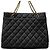 Bolso Tote Chanel de piel de becerro granulada negra Negro - vista 10