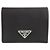 Saffiano Portafoglio bi-fold Prada con logo triangolo nero