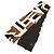 Louis Vuitton Echarpe Vison LV Intarsia Scarf Castaño Negro Multicolor Crudo