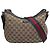 Borsa Gucci Half Moon Hobo GG Supreme Marrone Beige
