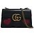 Borsa a tracolla Gucci GG Marmont Heart Pelle Nera Nero