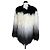 Autre Marque Abrigo de piel sintética degradado negro y blanco Oui, Odile! Gris