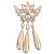 Spilla GUCCI Interlocking G con strass e perle sintetiche Argento