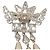Spilla GUCCI Interlocking G con strass e perle sintetiche Argento - vista 2