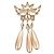 Spilla GUCCI Interlocking G con strass e perle sintetiche Argento - vista 3
