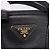 Sac à main PRADA en cuir 2way Noir Or Auth ep16198V Doré - vue 28